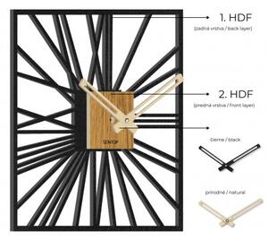 Dřevěné hodiny na zeď - Sentop | HDFK038 | dub