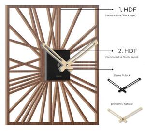 Dřevěné hodiny na zeď - Sentop | HDFK038 | ořech wenge