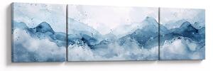 Obraz - Mraky a vlny, akvarel (170x50 cm)