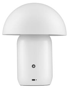 Nova Luce Bílá kovová nabíjecí stolní LED lampa Pois