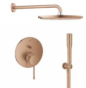Sada hlavová sprchá s ramenem Grohe Rainshower 26066DL0, vanová baterie Grohe Essence 24058DL1, 26658DL0, 27400DL0, 28388DA1