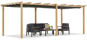 Barbados terasová pergola 3x6 m Garden Point woodlike-antracitová