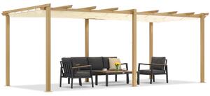 Barbados terasová pergola 3x6 m Garden Point woodlike-béžová