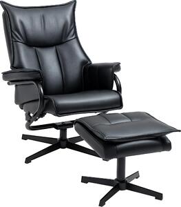 Relaxaní křeslo HOMCOM s podnokou, otoné křeslo, televizní křeslo s funkcí sklopení
