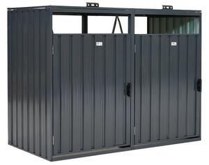 Kryt pro 2 120l nebo 240l odpadkové koše Alabama CoverTech antracitový