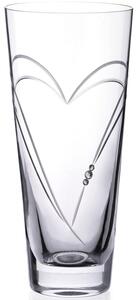 Diamante skleněná váza Hearts s krystaly Swarovski 30 cm