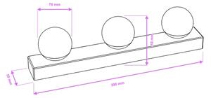 Brilagi - LED Koupelnové osvětlení zrcadla HOLLYWOOD 3xLED/3W/230V IP44 černá