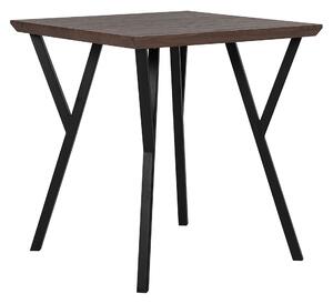 Jídelní stůl 70 x 70 cm, tmavé dřevo s černým BRAVO