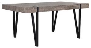 Jídelní stůl 180 x 90 cm, tmavé dřevo s černou ADENA