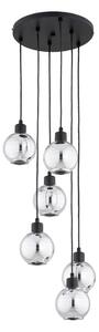 Lustr na lanku ARVENE 6xE27/15W/230V černá/lesklý chrom