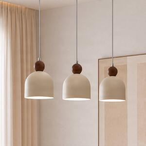 Milagro Lighting Závěsné světlo Timon, taupe/béžová, délka 60 cm, kov, 3ramenné, stmívatelný, Hnědá / rez, Obývací pokoj / jídelna, kov, Moderní