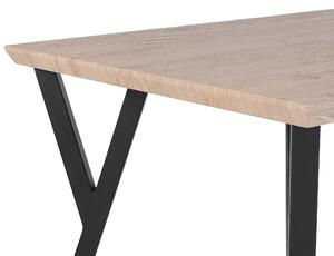 Jídelní stůl 140 x 80 cm, světlé dřevo s černým BRAVO