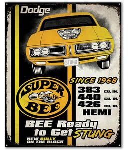 Plechová cedule Dodge Super Bee Stung car 30 cm x 38 cm
