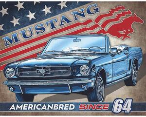 Plechová cedule Ford Mustang American Bred 32 cm x 40 cm