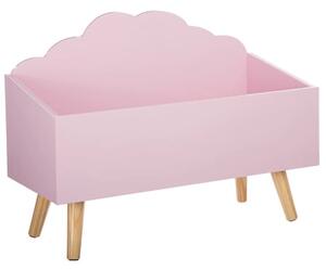 Růžový box na hračky CLOUD