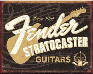 Plechová cedule Fender Stratocaster 60th 40 cm x 32 cm