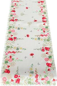 Vzorovaný ubrus - běhoun na stůl FLOWERS II. 40x140 cm Mybesthome