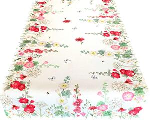 Vzorovaný ubrus - běhoun na stůl FLOWERS II. 50x100 cm Mybesthome