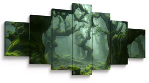 Obraz - Les prorostlý mechem (210x100 cm)