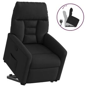 Zvedací polohovací křeslo černé textil 3303034