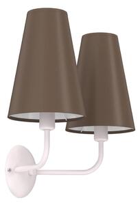 Nástěnné svítidlo TORTOLA 2xE14/15W/230V hnědá/krémová
