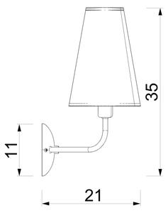 Nástěnné svítidlo TORTOLA 2xE14/15W/230V béžová