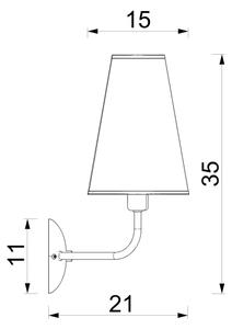 Nástěnná lampa GRENADA 2xE14/15W/230V béžová