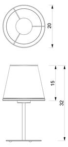 Stolní lampa ARDEN 1xE27/15W/230V béžová