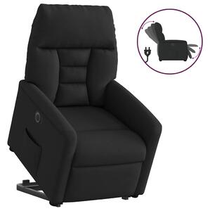 Elektrické zvedací polohovací křeslo černé textil 3303054