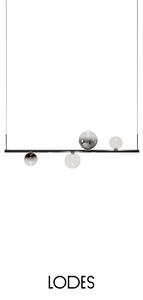 Lodes Závěsné lineární LED svítidlo RANDOM STICK, Short, d.100cm Teplota světla: 2700, Barva stínidla: Transparentní, Barva baldachýnu: Černá