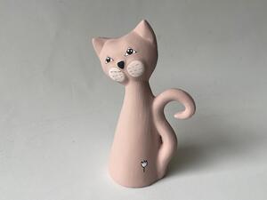 Kočka malá - fialová s levandulí Keramika Andreas