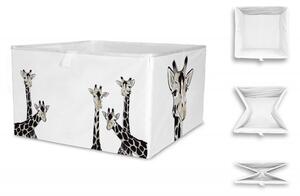 Úložná krabice friendly giraffes, 20x32cm