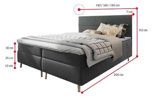 Čalouněná postel boxspring LANTA, 160x200, kronos 15
