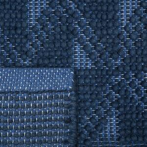 Koberec, krátkovlasá vlna 140 x 200 cm tmavě modrá SAVRAN