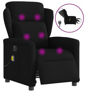 Elektrické masážní polohovací křeslo černé textil 3303126