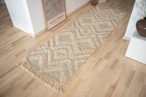 Obdélníkový koberec Hilma, béžový, 250x80