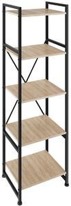 Tectake Regál Manchester industrial 47,5 x 34,5 x 151,5 cm - Industrial světlé dřevo, dub Sonoma