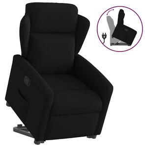 Zvedací polohovací křeslo černé textil 3303136