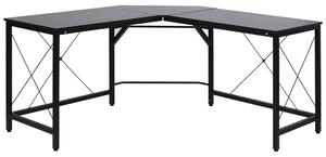 HOMCOM Počítačový Stolek Rohový Stolek L-Shape MDF Černý 150 x 150 x 76 cm | Aosom