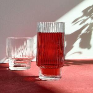 HOMLA Sklenice vysoká Lynn s rýhováním 400 ml