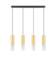 Závěsné svítidlo Modesto zlaté a černé 33 x 150 cm – Zlatá
