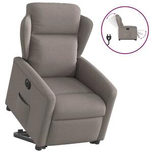 Elektrické zvedací polohovací křeslo taupe textil 3303161