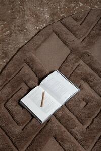 Kulatý koberec Dahlia, hnědý, ⌀200