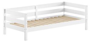 Bílá dětská postel z borovicového dřeva s roštem 90x200 cm Margrit – Vipack