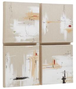 Set čtyř abstraktních obrazů Kave Home Selnir 30 x 30 cm