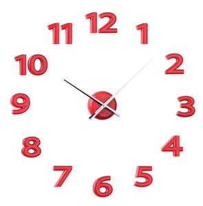 Červené nalepovací hodiny JVD HB12.3 POŠTOVNÉ ZDARMA!! (POŠTOVNÉ ZDARMA!!)