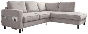 ROHOVÁ SEDAČKA, textil, šedobílá - Sedací soupravy, Online Only