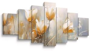 Obraz - Malba tulipánů (210x100 cm)