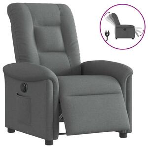 Elektrické polohovací křeslo tmavě šedé textil 3303235