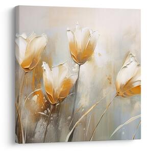 Obraz - Malba tulipánů (30x30 cm)